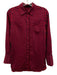 Malene Birger Size S Red & Navy Cotton Long Sleeve Cotton Back Button Up Top Red & Navy / S