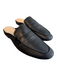 Banana Shoe Size 38 Black Leather Solid Penny Loafer Mule Shoes Black / 38
