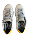 P448 Shoe Size 38 White Leather Distressed Perforated lace up & zip Shoes White / 38