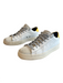 P448 Shoe Size 38 White Leather Distressed Perforated lace up & zip Shoes White / 38