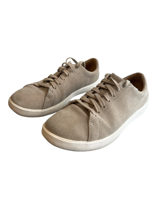 Cole Haan Shoe Size 8 Beige Suede leather Rubber Sole Lace Up Low Top Shoes Beige / 8