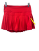 Goldhinge Size S Red Nylon Blend Pleats Tennis Athletic Skirt Red / S