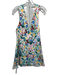 Alice + Olivia Size s / 4 White & Multi Cotton Blend Floral Sleeveless Dress White & Multi / s / 4