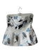 Significant Other Size S / 6 White, Blue & Brown Cotton Abstract Print Top White, Blue & Brown / S / 6