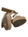 Jimmy Choo Shoe Size 39.5 Tan Suede open toe Whipstitch Platform Pumps Tan / 39.5