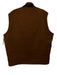 Peter Millar Size L Brown Wool Solid Zipper Men's Vest Brown / L