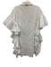 Safira Size One Size White & Black Cotton Cap Flare Sleeve Ruffle Detail Dress White & Black / One Size