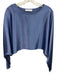 Nonchalant The Label Size M/S Periwinkle Blue Polyester Satin Crop Pant Set Periwinkle Blue / M/S