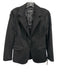 Blank NYC Size S Black Rayon Blend One Button Flap Pocket Fringe Blazer Jacket Black / S