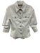 Cinq a Sept Size 2 White & Silver Faux Leather 1/2 Sleeve Patch Pockets Jacket White & Silver / 2