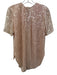 Adam Lippes Size 2 Baby Pink Viscose Short Sleeve All Over Sequins High Low Top Baby Pink / 2