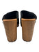 Kork-Ease Shoe Size 9 Black & Bronze Leather & Wood Mule Block Heel Sandals Black & Bronze / 9