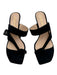 Stuart Weitzman Shoe Size 8 Black Leather Square Toe toe strap Sandals Black / 8