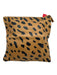 Clare V Light Brown & Black Leather Leopard Print Zipper Closure Fold Over Bag Light Brown & Black