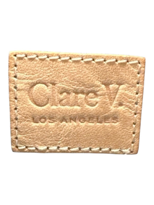 Clare V Orange, Yellow & Cream Suede Leopard Print Zipper Closure Fold Over Bag Orange, Yellow & Cream