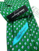 Ferragamo AS IS Green & Multi Silk All Over Print Men's Tie Green & Multi
