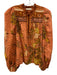 Ulla Johnson Size 6 Orange, Brown & Yellow Cotton Long Balloon Sleeve Top Orange, Brown & Yellow / 6