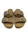Loeffler Randall Shoe Size 7 Beige & Silver Leather Upper Studded Slide Sandals Beige & Silver / 7