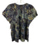 Ulla Johnson Size 6 Blue, Yellow, White Cotton & Viscose Short Puff Sleeve Top Blue, Yellow, White / 6