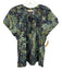 Ulla Johnson Size 6 Blue, Yellow, White Cotton & Viscose Short Puff Sleeve Top Blue, Yellow, White / 6