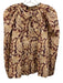 Ulla Johnson Size 8 Purple & Peach Cotton & Viscose Long puff sleeve V Neck Top Purple & Peach / 8