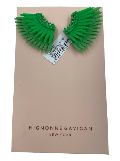 Mignonne Gavigan Green Wings Post Back Earrings Green