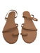 Tkees Shoe Size 7 Beige Leather Toe Strap Ankle Strap Flat Sandals Beige / 7