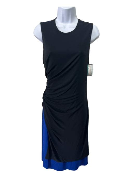 Versace Size 40 Blue & Black Missing Fabric Tag Slit Colorblock Sleeveless Dress Blue & Black / 40