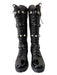 Girotti Shoe Size 39 Black Leather Patent Knee High Inner Side Zip Boots Black / 39