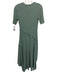 Simkhai Size S Green Rayon Blend Jersey Detachable Skirt Button Ribbed Dress Green / S