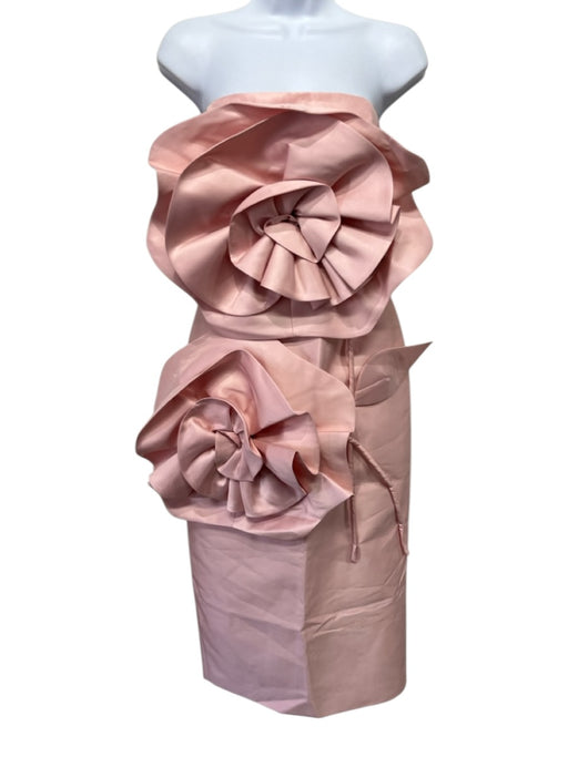 Sierra Darien Size Est M Pink No Fabric Tag 3d Floral Detail Sleeveless Dress Pink / Est M