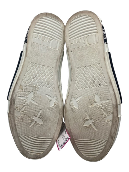 Dior Shoe Size 41 AS IS White & Black Synthetic Oblique High Top Men's Shoes White & Black / 41
