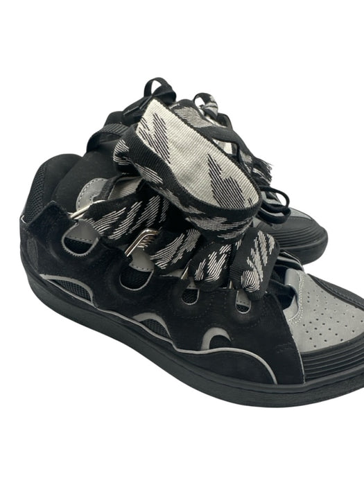 Lanvin Shoe Size 42 Black & Gray Suede & Synthetic Chunky Men's Shoes Black & Gray / 42