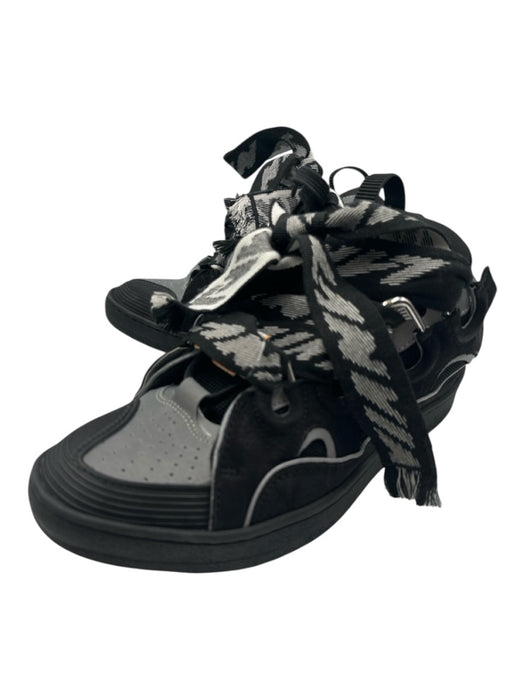 Lanvin Shoe Size 42 Black & Gray Suede & Synthetic Chunky Men's Shoes Black & Gray / 42