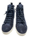 Louis Vuitton Shoe Size 37 Navy Canvas & Suede Round Toe embossed logo Sneakers Navy / 37