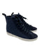 Louis Vuitton Shoe Size 37 Navy Canvas & Suede Round Toe embossed logo Sneakers Navy / 37