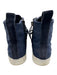 Louis Vuitton Shoe Size 37 Navy Canvas & Suede Round Toe embossed logo Sneakers Navy / 37