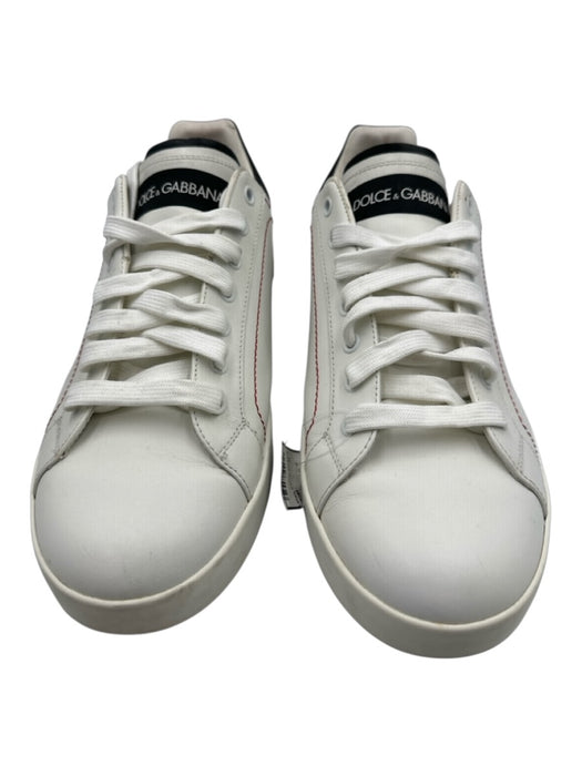 Dolce & Gabbana Shoe Size 9 White Leather Solid Sneaker Low Top Men's Shoes White / 9