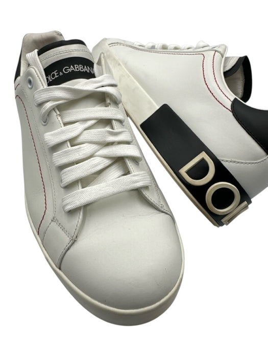 Dolce & Gabbana Shoe Size 9 White Leather Solid Sneaker Low Top Men's Shoes White / 9