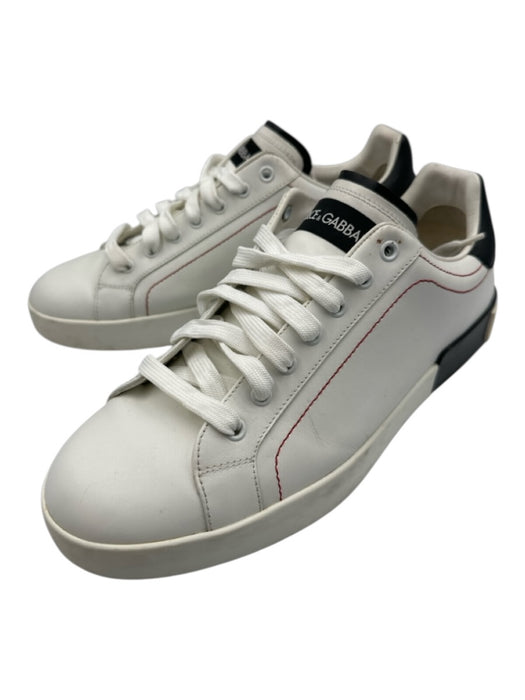 Dolce & Gabbana Shoe Size 9 White Leather Solid Sneaker Low Top Men's Shoes White / 9