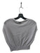 Brunello Cucinelli Size XS Gray Cotton Blend Knit Drop Shoulder Cropped Top Gray / XS