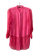 Elie Tahari Size XS Pink Silk Long Sleeve Collar Button Top Pink / XS