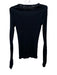 Helmut Lang Size M Black Cotton Long Sleeve Ribbed Cut out detail Top Black / M