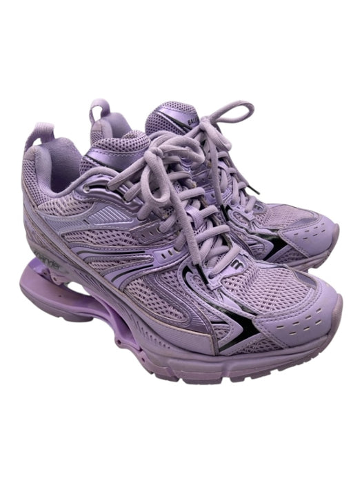 Balenciaga Shoe Size 37 Purple & Black Synthetic Meteorite Round Toe Sneakers Purple & Black / 37