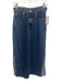 7 For All Mankind Size 24 Dark Wash Lyocell Zip Fly Side Slits Midi Skirt Dark Wash / 24