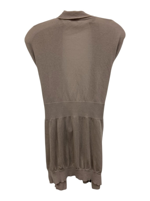 Brunello Cucinelli Size Est M Taupe Gray Missing Fabric Tag Knit Sleeveless Vest Taupe Gray / Est M