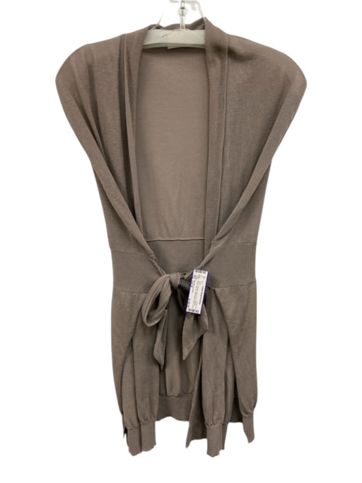 Brunello Cucinelli Size Est M Taupe Gray Missing Fabric Tag Knit Sleeveless Vest Taupe Gray / Est M