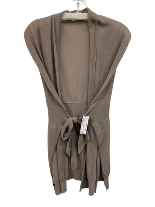 Brunello Cucinelli Size Est M Taupe Gray Missing Fabric Tag Knit Sleeveless Vest Taupe Gray / Est M