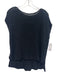 ATM Size XS Black Cotton Blend Knit Cap Sleeve Wide Neck Boxy Top Black / XS
