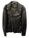 Blank NYC Size L Black Leather Zip Pockets Zip Up Men's Jacket Black / L